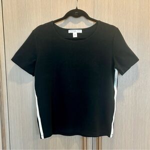 Josephine Chaus Black Top with White Accents